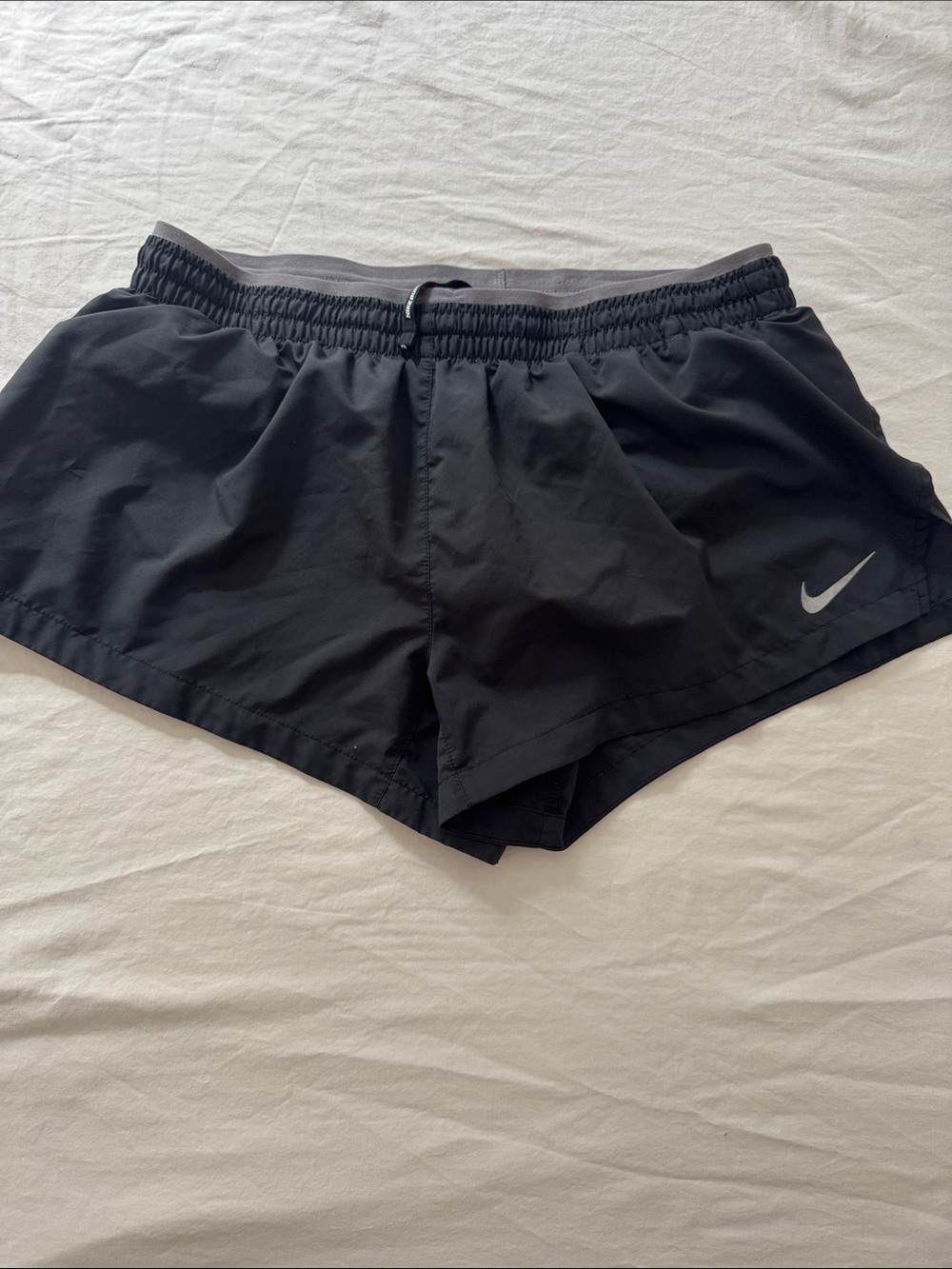 Nike Women's Black Athletic Running Shorts with Reflective Swoosh